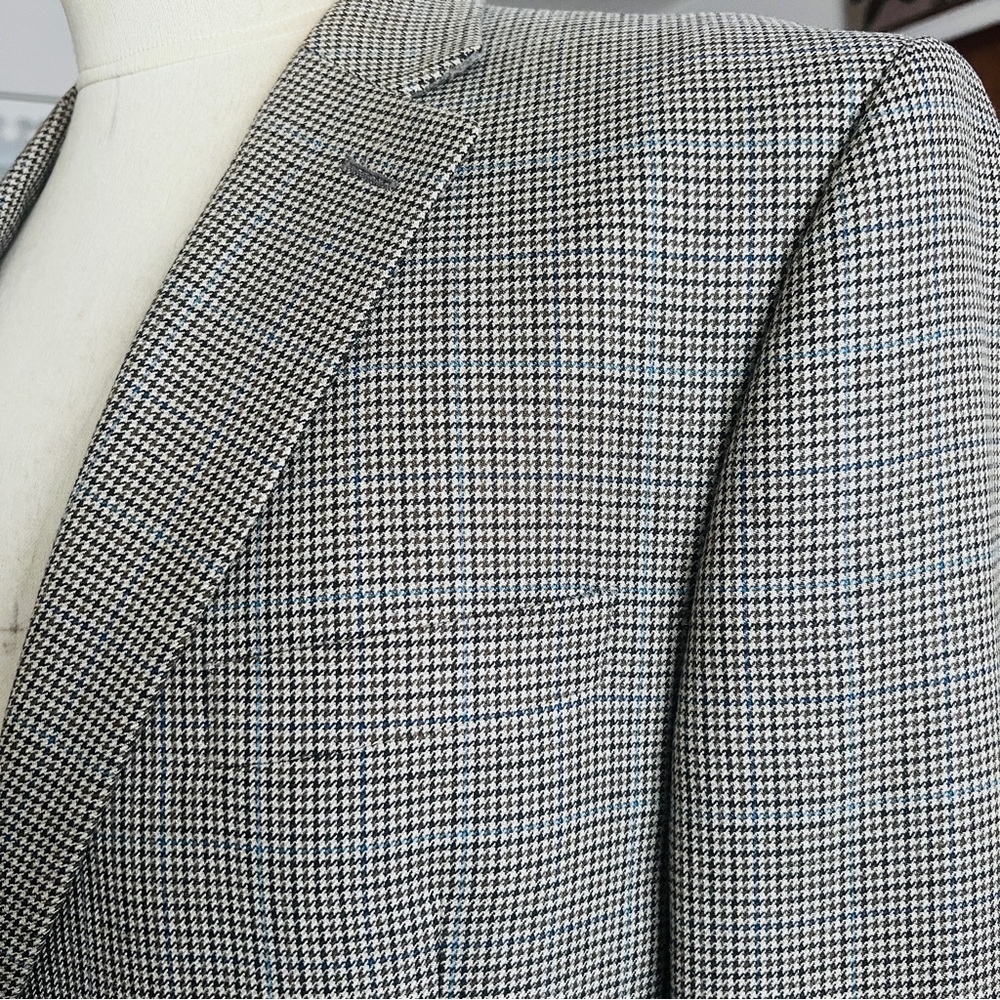 VTG Lauren Ralph Lauren Check Blazer/Jacket Gray SZ 42R Grandpa Preppy Retro - Picture 5 of 14